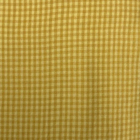 Homespun Mini Gingham Cotton Fabric - Turmeric