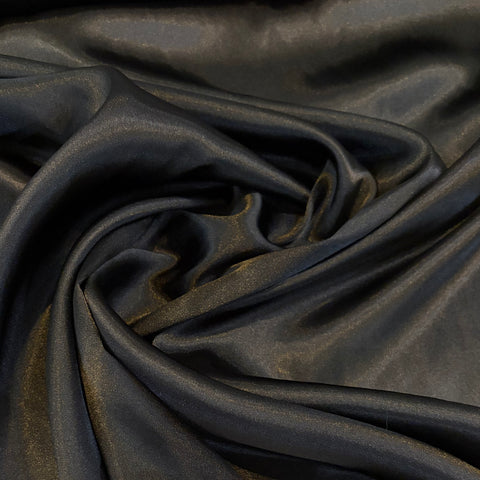 Polyester Satin Charmeuse Fabric - Black