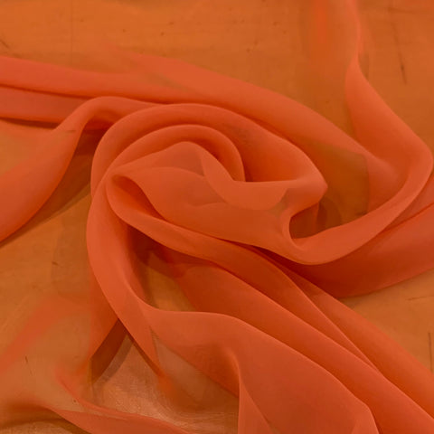 Poly Chiffon Fabric  - Orange