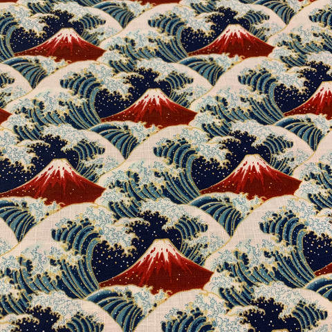 Namishibuki Dobby Cotton Fabric