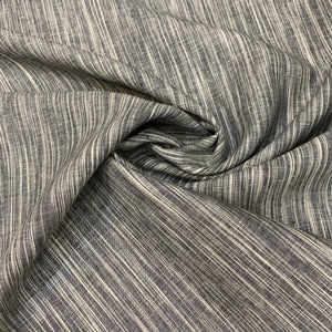 Striped Linen Fabric - Navy White