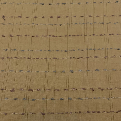 Knubby Stitch Woven Cotton Fabric - Hazel Nut