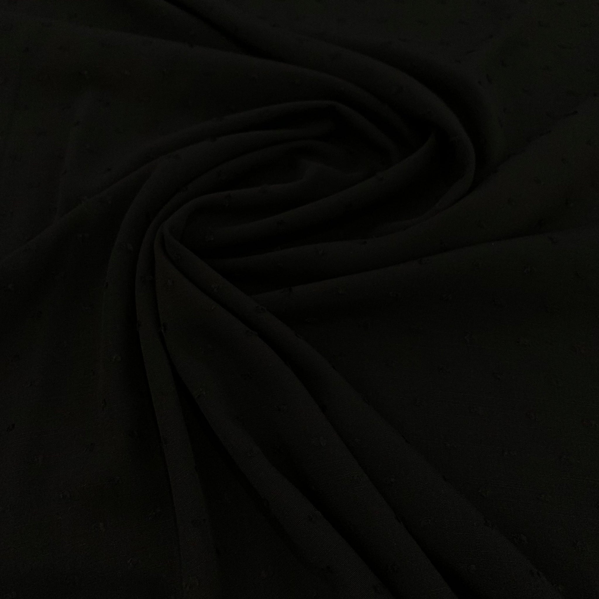 Rayon Swiss Dot Fabric - Black
