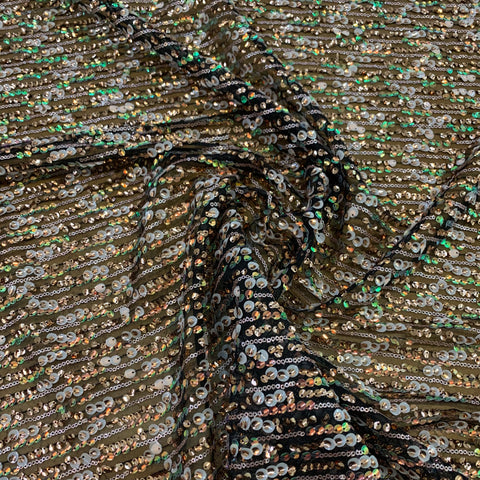 Copper Iridescent Sequin Fabric