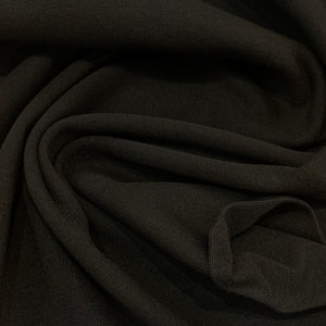 Organic Cotton/Spandex Stretch Ribbing Fabric - Black
