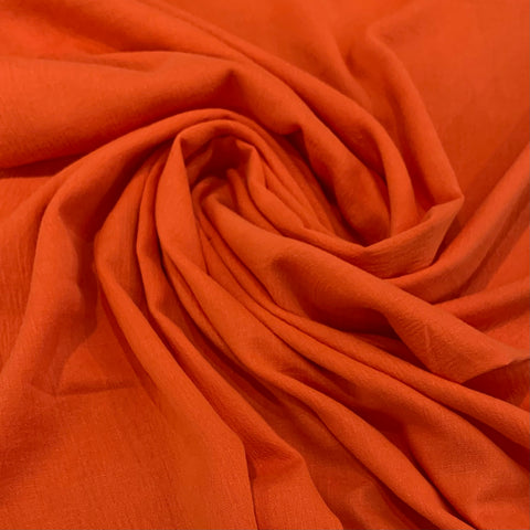 Bubble Gauze Cotton Fabric - Orange