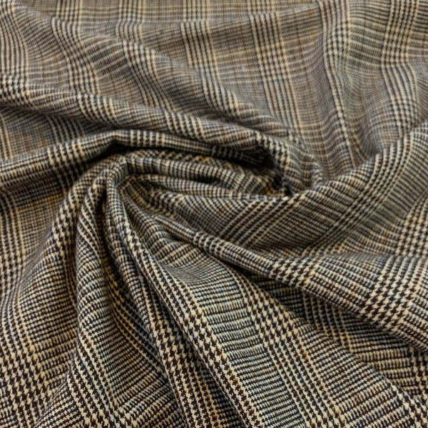 Plaid Polyester Suiting Fabric