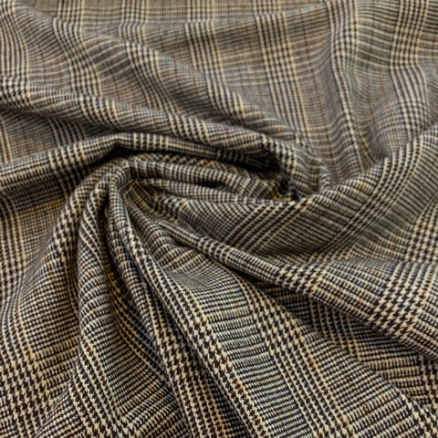 Plaid Polyester Suiting Fabric