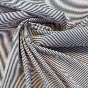 Railroad Stripe Cotton/Spandex Stretch Denim Fabric -