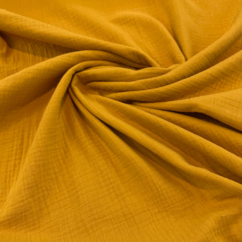 Cotton Double Gauze Fabric - Mustard
