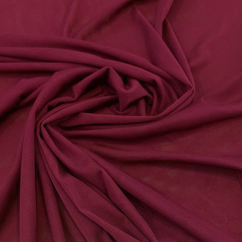 Poly Mesh Fabric - Cabernet