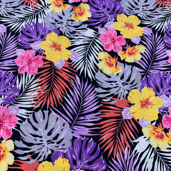 Floral Stretch Poplin Cotton/Spandex Fabric