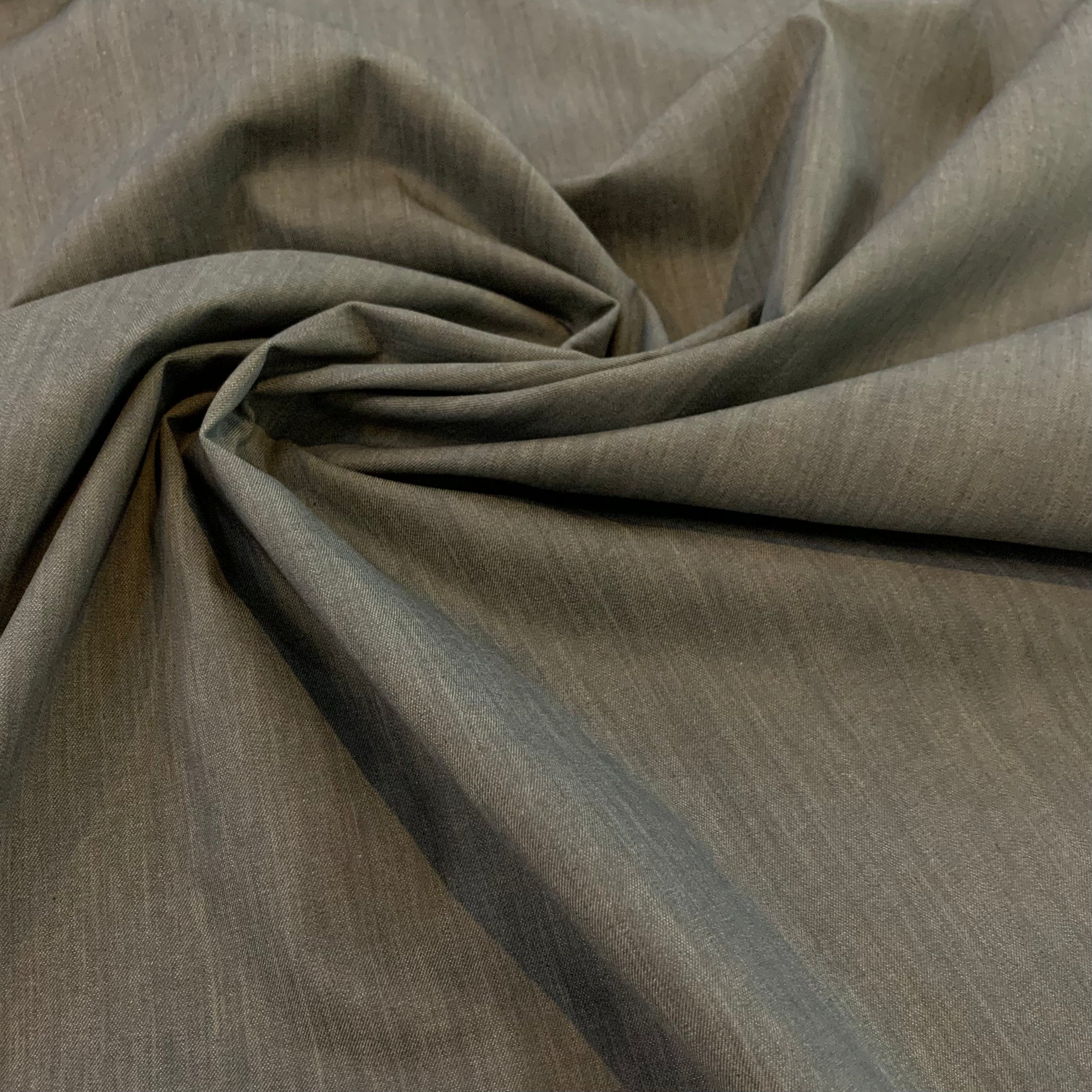 Cotton/Spandex Stretch Denim Fabric -Oily Gray