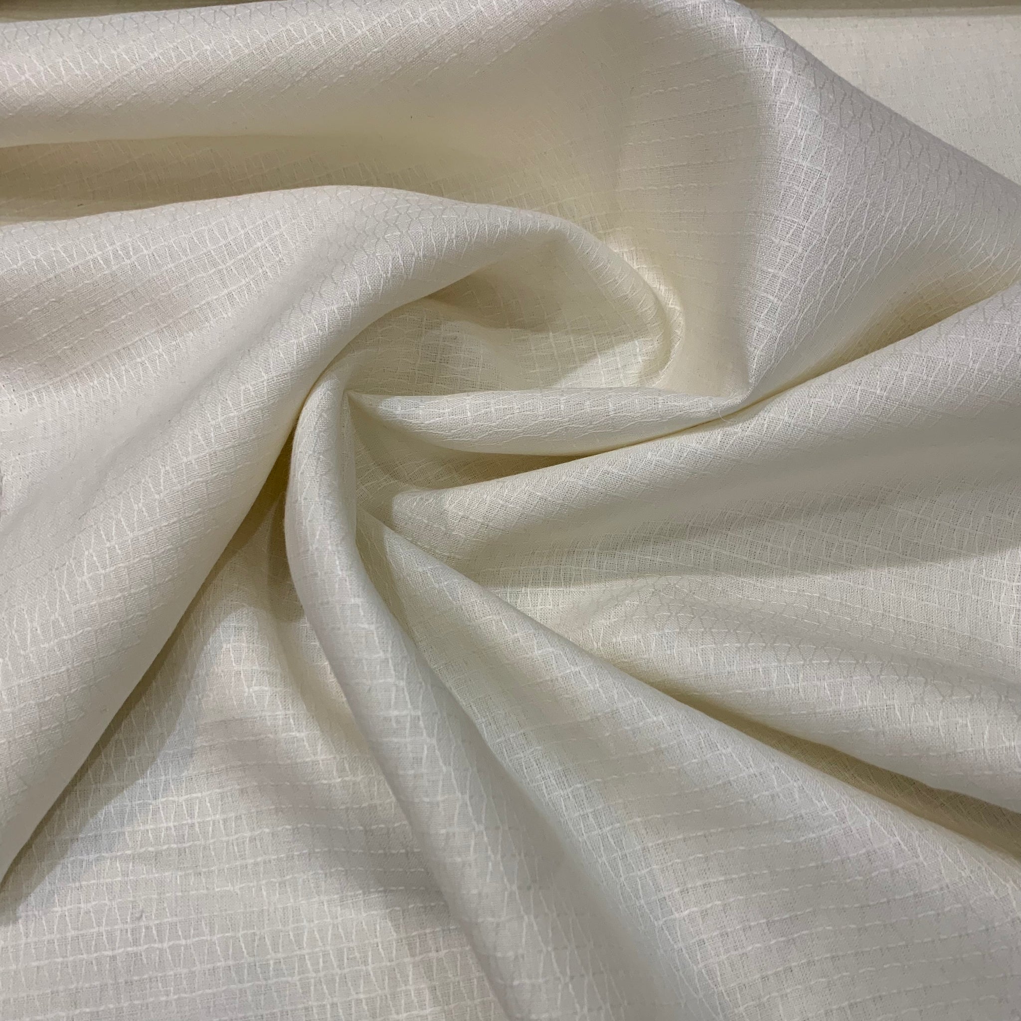 Textured Linen Fabric - Cream