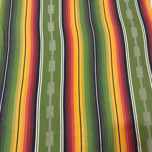 Serape Style Cotton Woven Fabric - Sunset