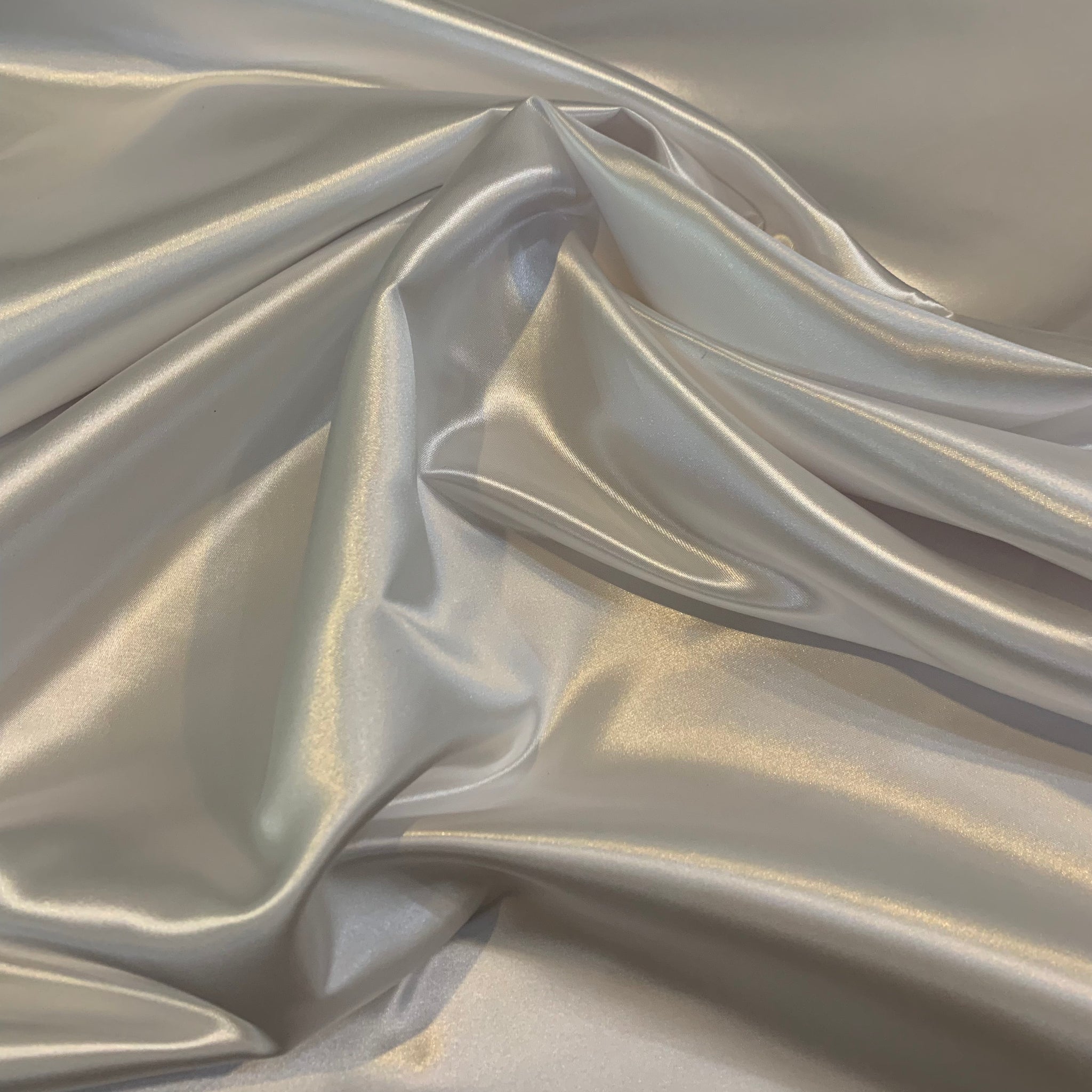 Polyester Bridal Satin Fabric - White