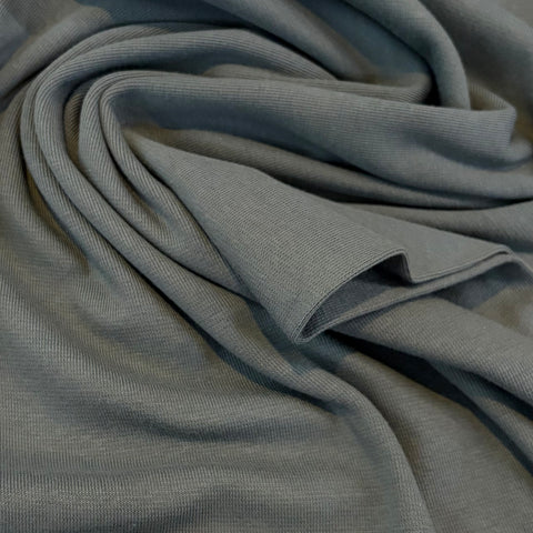 Stretch Ribbing Fabric - Charcoal Grey