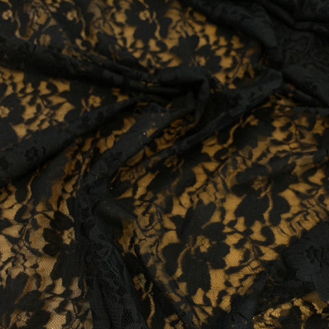 Polyester Lace Fabric - Black