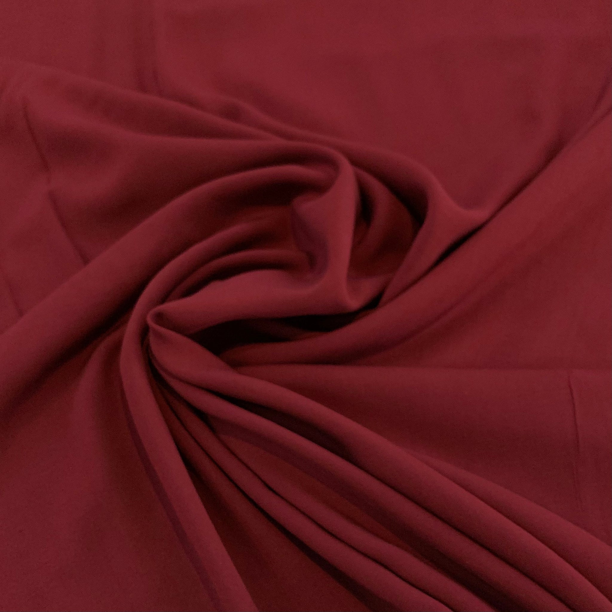 Rayon Challis Fabric - Dark Burgundy