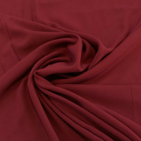 Rayon Challis Fabric - Dark Burgundy