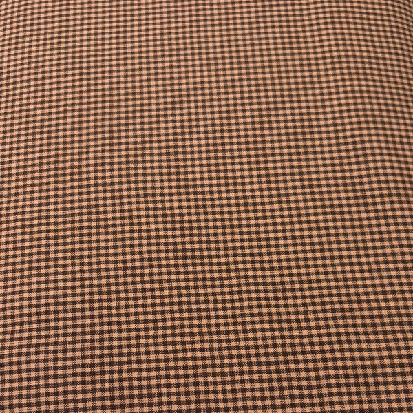 Homespun Gingham Cotton Fabric - Pink Ginger