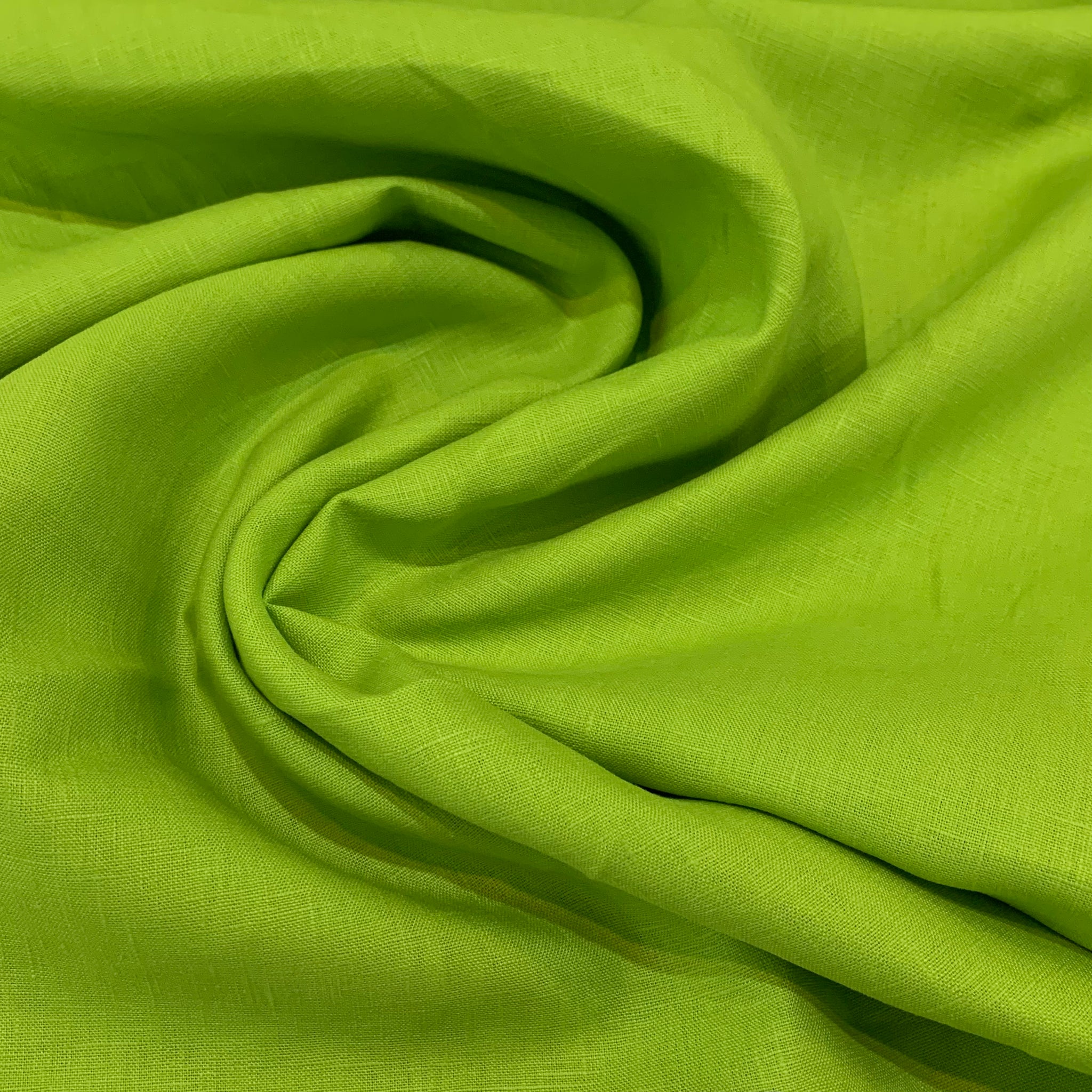 Nevada Linen Fabric - Bright Rave Green