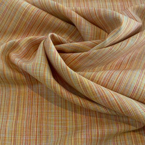 Striped Linen Fabric - Oranges