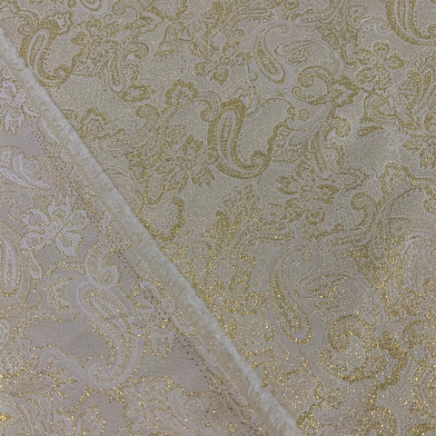 Gold Brocade Poly Lurex Fabric
