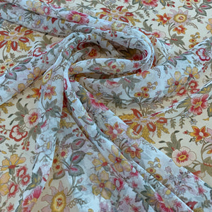 Silk Chiffon Floral Print Fabric