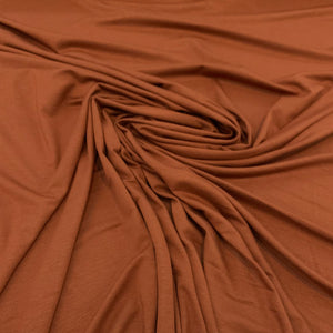 Rayon Lycra Jersey Fabric - Rust