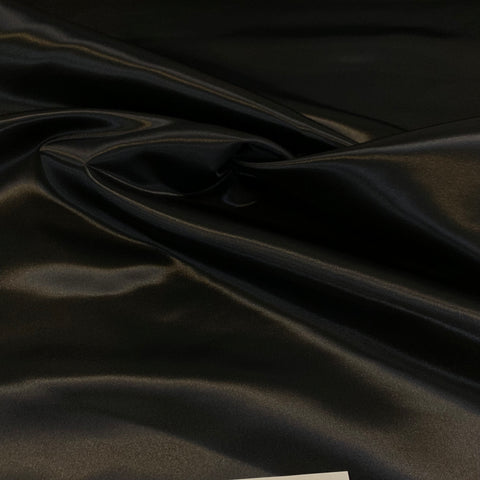 Polyester Bridal Satin Fabric - Black