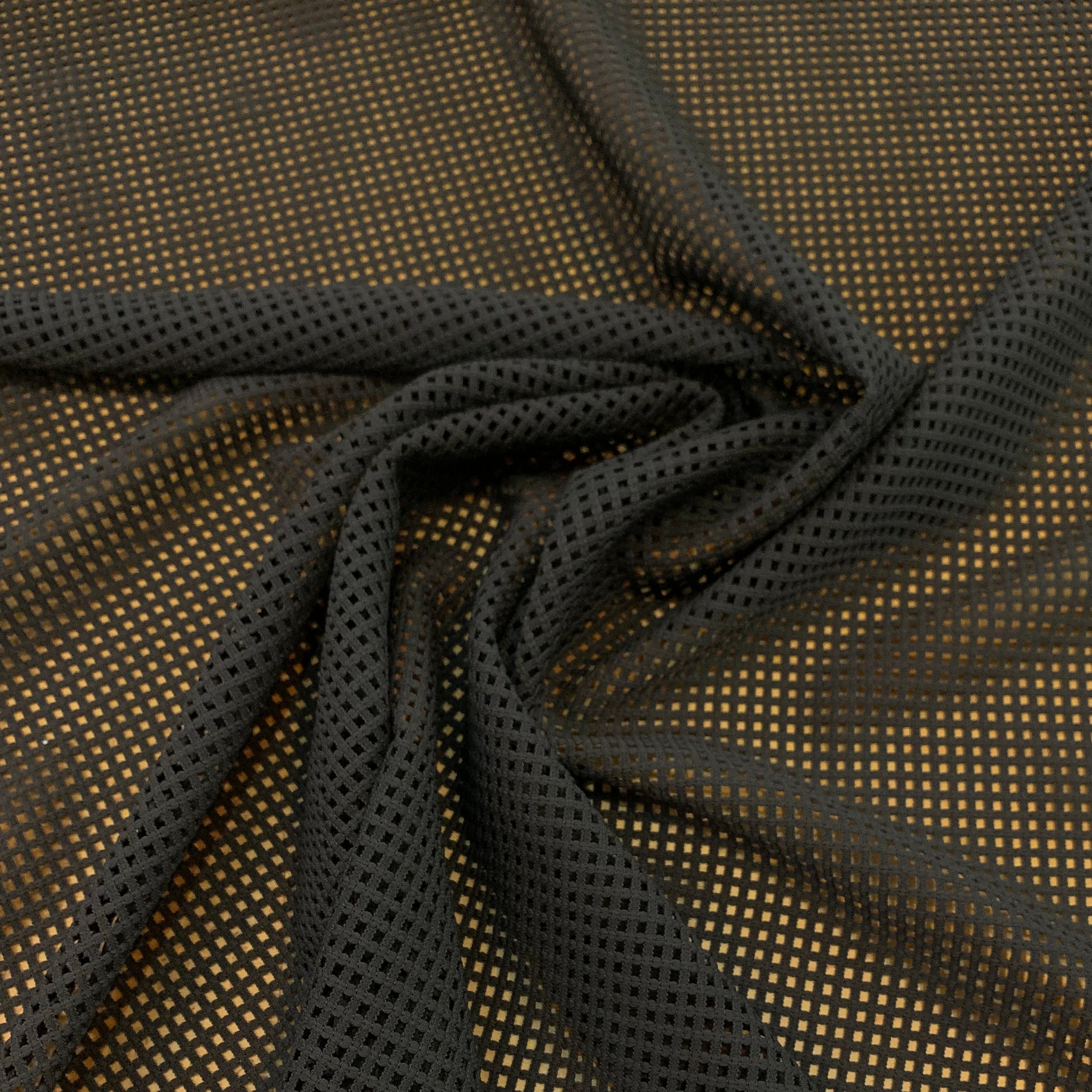 Square Mesh Acrylic Fabric - Dark Gray