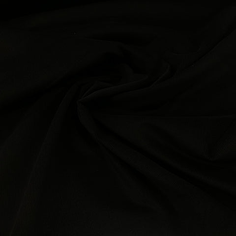 Stretch Cotton Spandex Corduroy - Black
