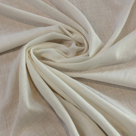 Gauzy Linen Fabric - White