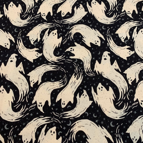 Home Sweet Haunt Ghostly Cotton Fabric - Midnight 20914 17