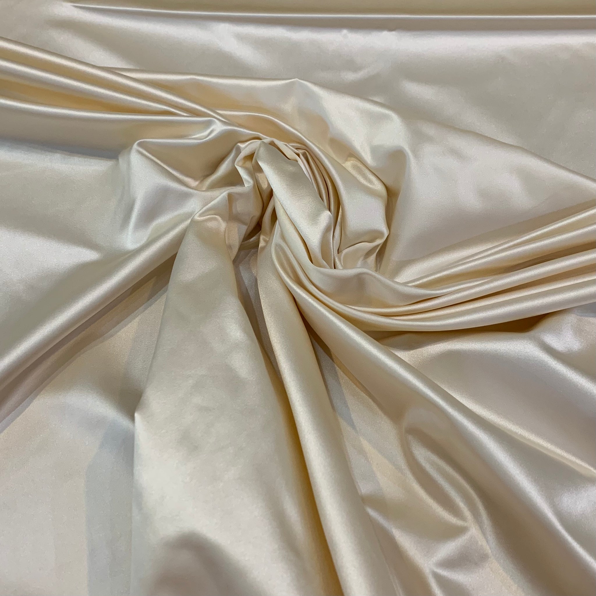 Duchess Silk Satin Fabric - Cream