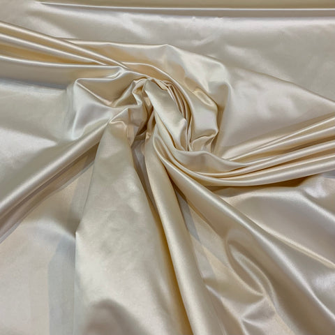 Duchess Silk Satin Fabric - Cream