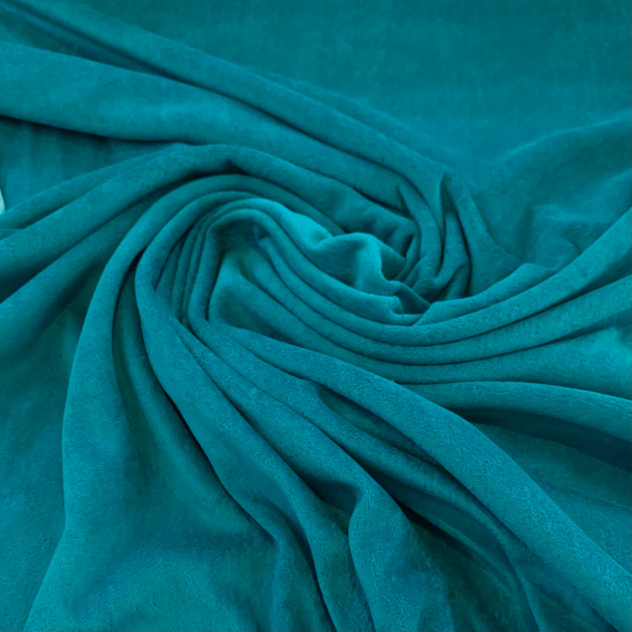 Stretch Velour Fabric - Teal