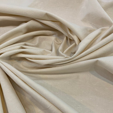 Slubby Tight Weave Cotton Linen Fabric - Cream