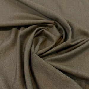 Wool Suiting Fabric - Heather Olive Gray