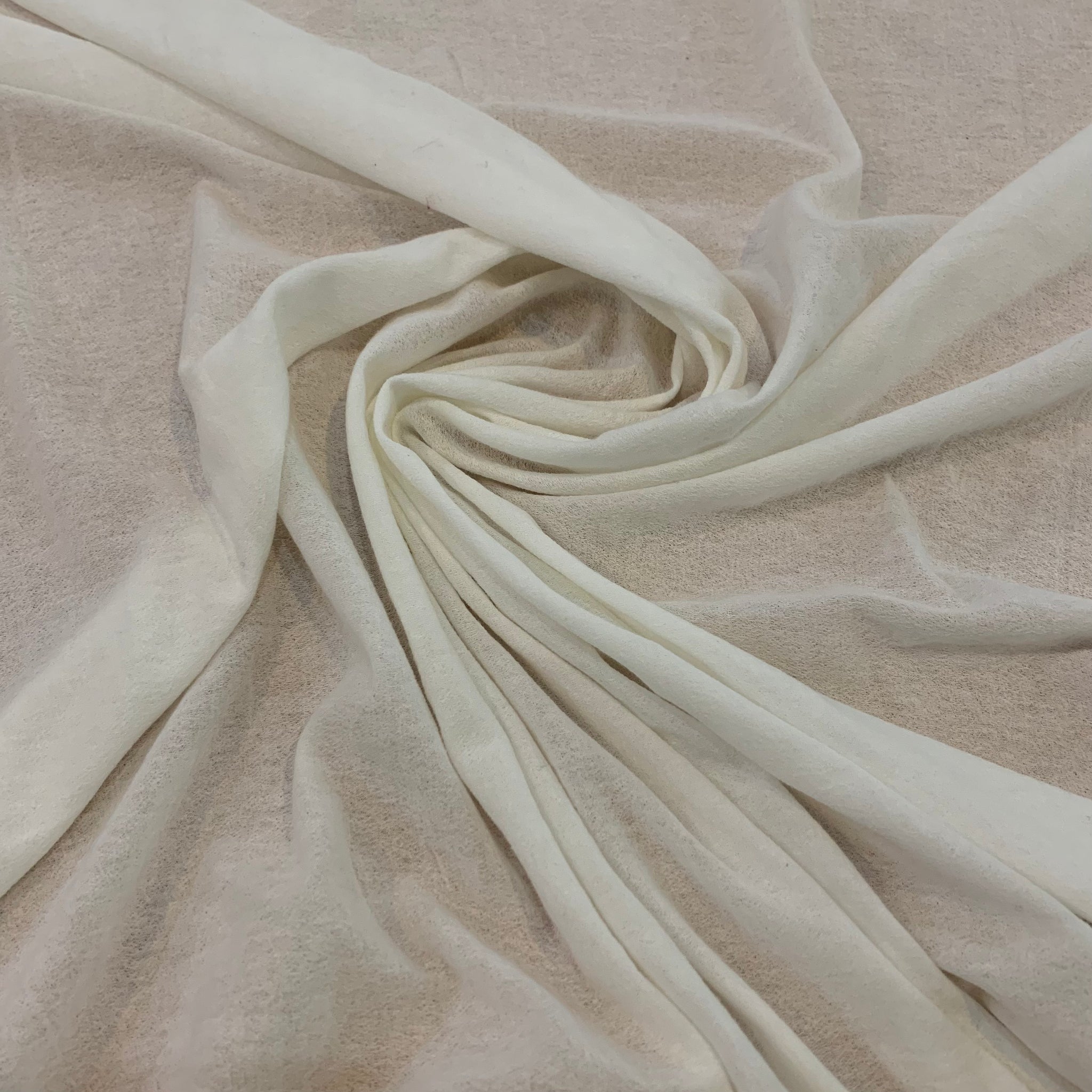 Sheer Cotton Jersey Fabric - White