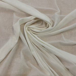 Sheer Cotton Jersey Fabric - White