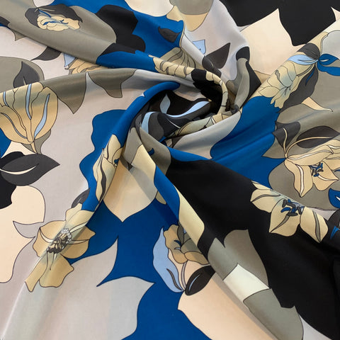 Floral Silk Crepe de Chine Fabric