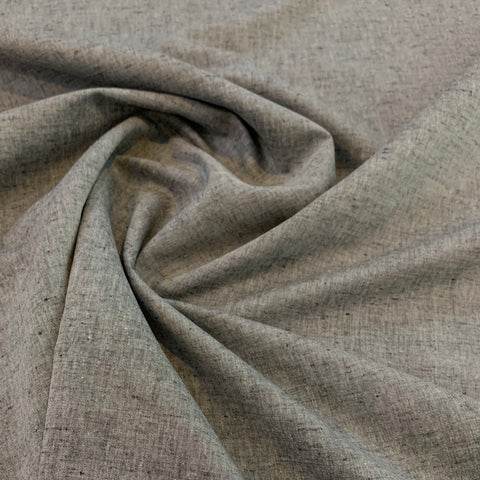 Cotton Chambray Fabric - Gray