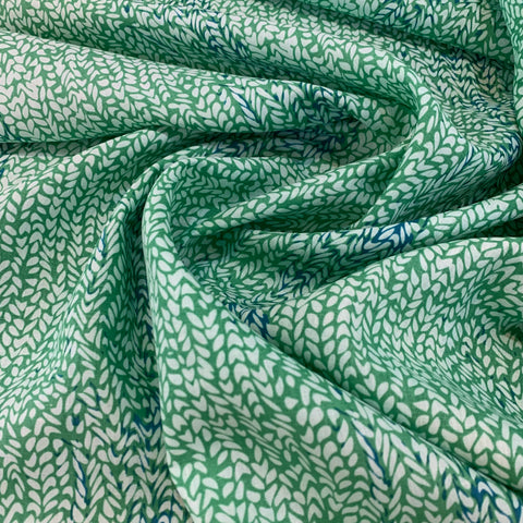 Water Leaf Green Linen Fabric