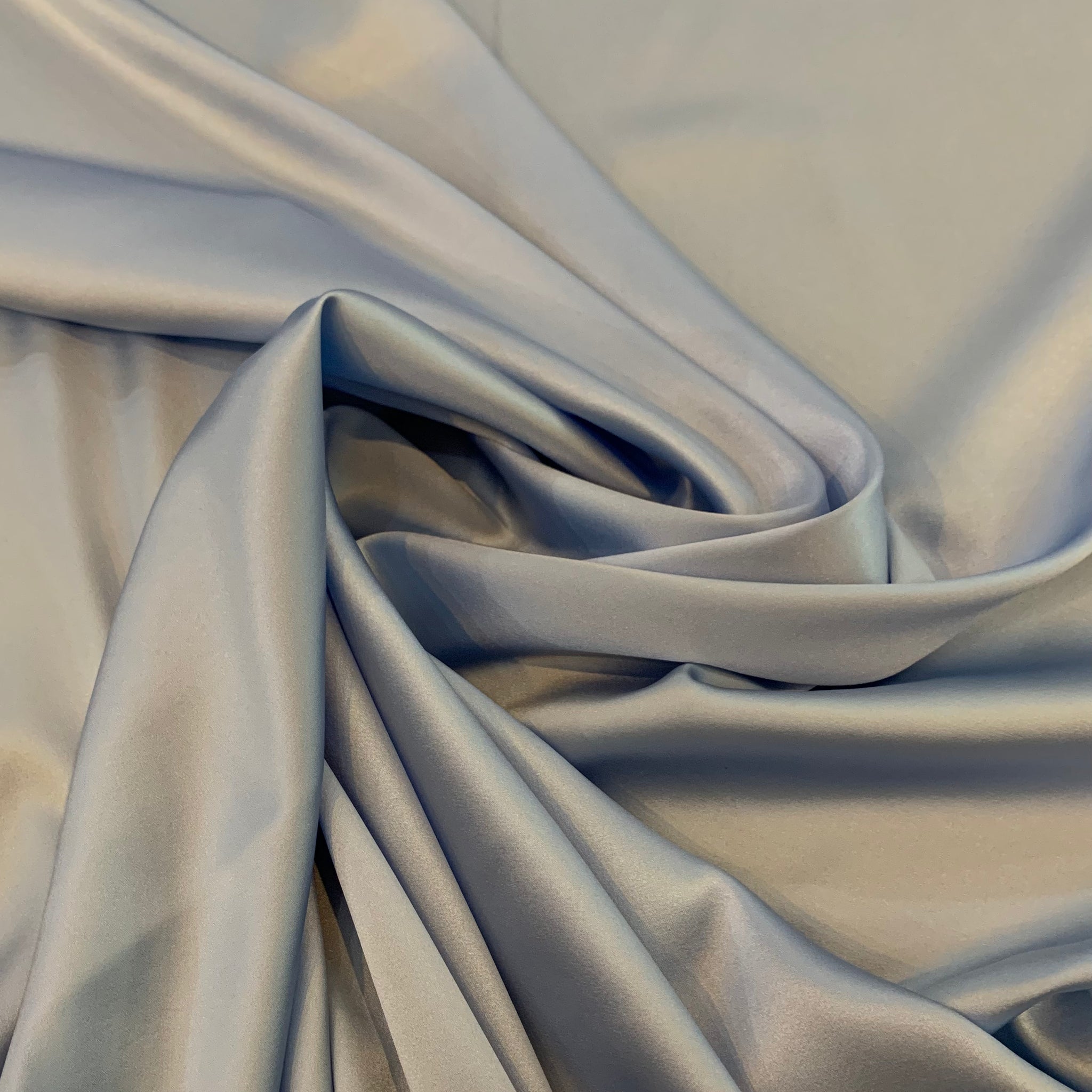 Stretch Silk Charmuese Fabric - Sky Blue