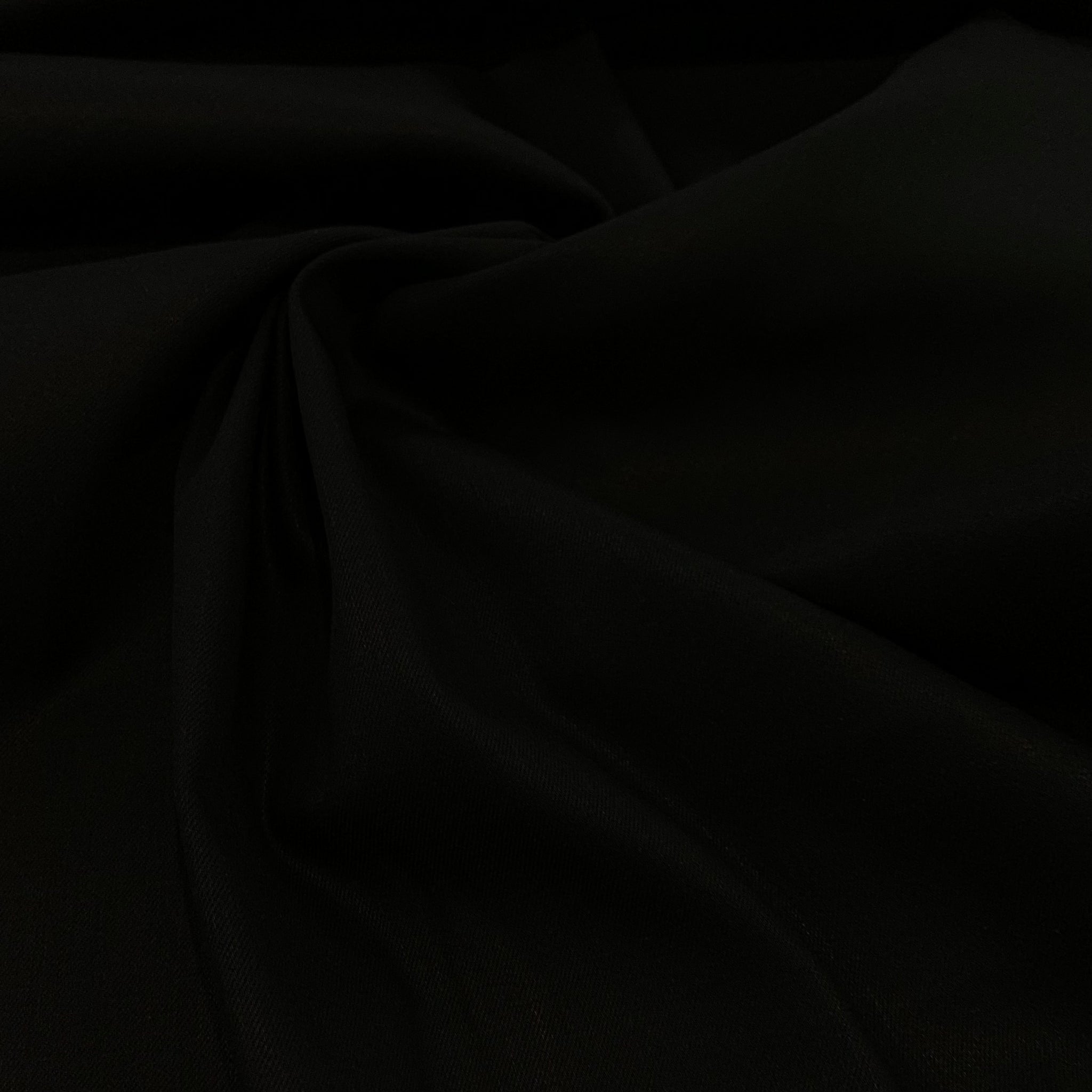 Stretch Cotton/Spandex Denim Fabric - Black