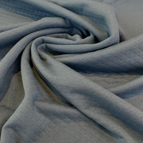 Quilted Cotton Poly Jersey Fabric - Blue