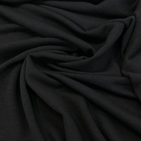 Cotton French Terry Fabric - Black