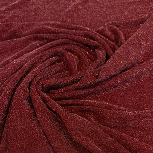 Fancy Sparkel Knit Polyester/Spandex/Lurex Fabric - Red Wine w/ Silver
